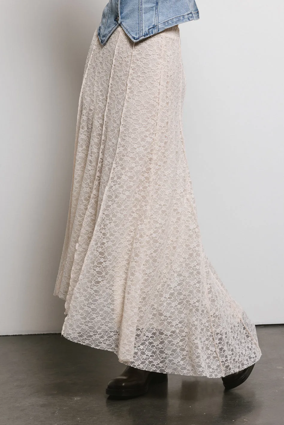 Eliza Lace Skirt in Cream - FINAL SALE sold by bohme product image thumbnail 3