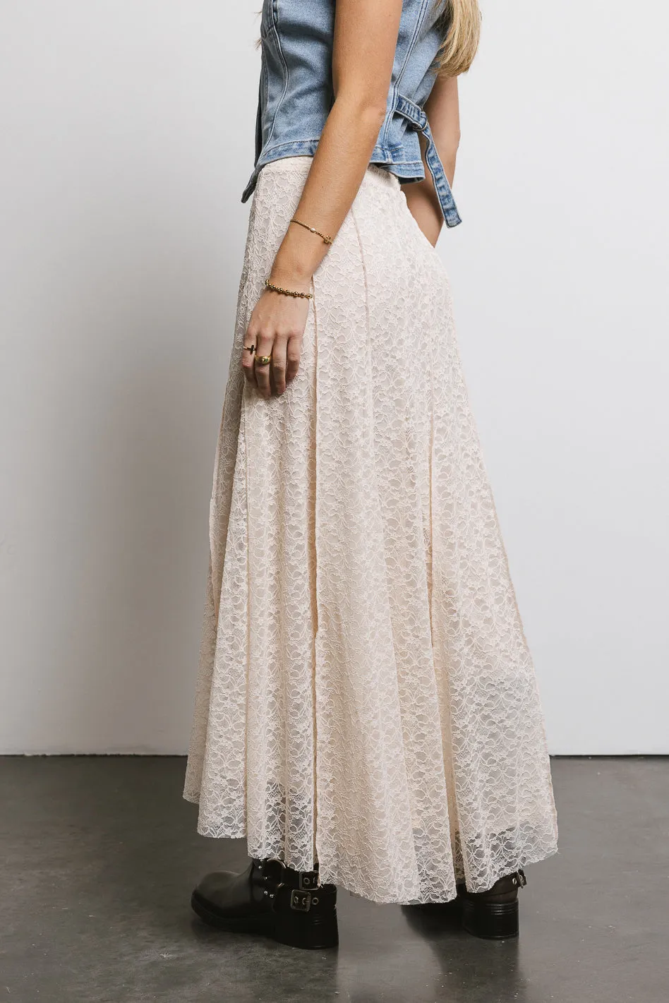 Eliza Lace Skirt in Cream - FINAL SALE sold by bohme