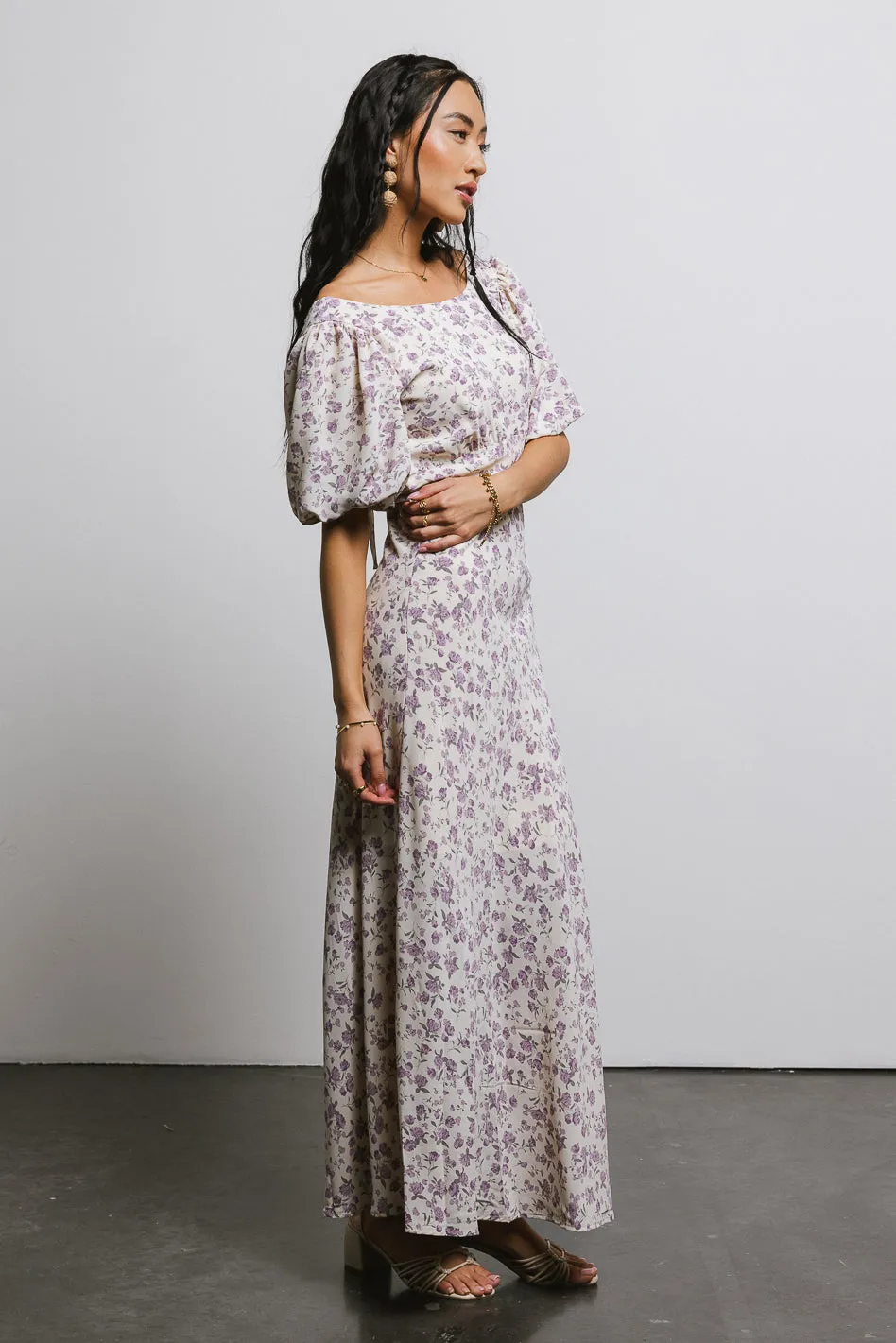 Zuri Floral Dress in Lilac - FINAL SALE sold by bohme