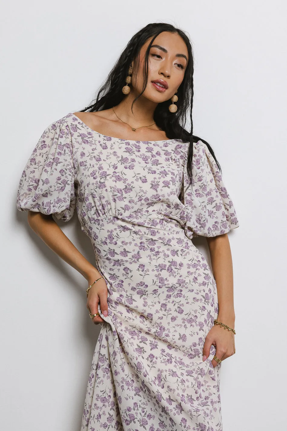 Zuri Floral Dress in Lilac - FINAL SALE sold by bohme product image thumbnail 2