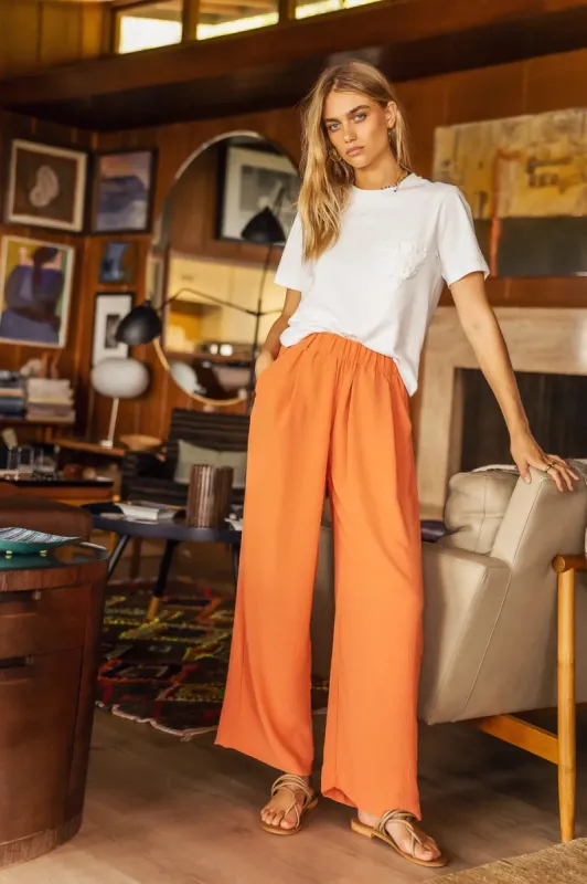 Reyna Pants in Coral - FINAL SALE sold by bohme