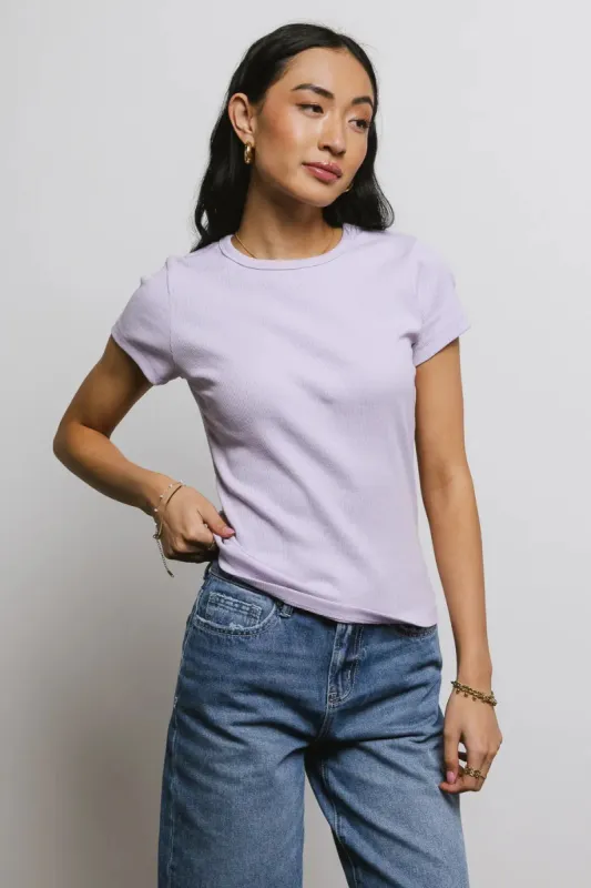 Addison Ribbed Top in Lavender - FINAL SALE sold by bohme