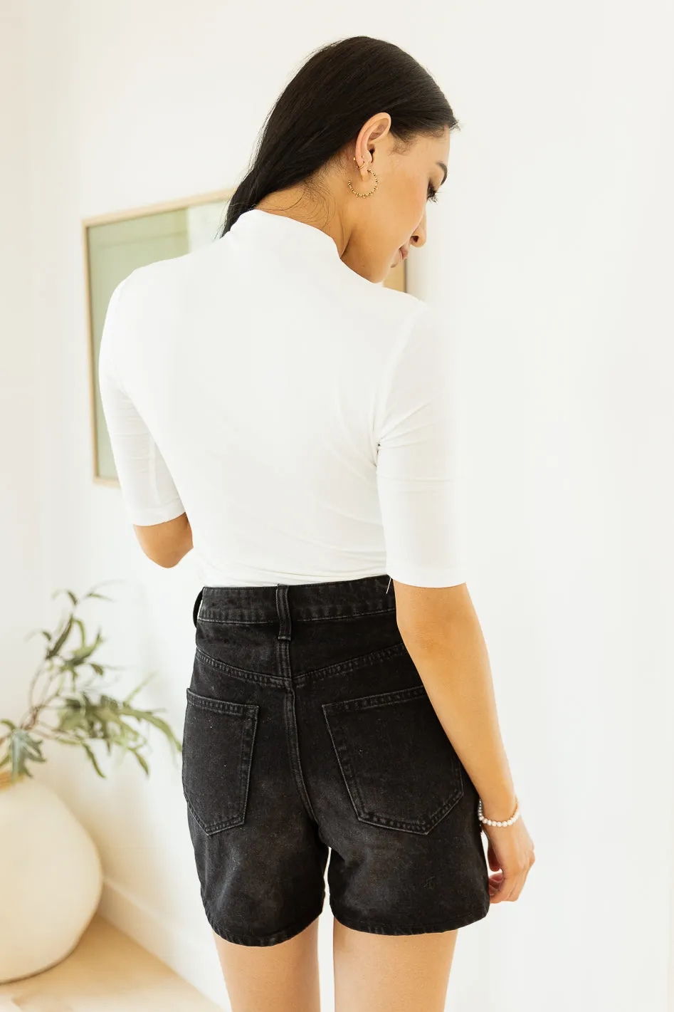 Kaya Mock Neck Bodysuit in Ivory - FINAL SALE sold by bohme product image thumbnail 3