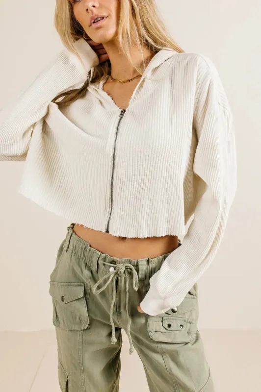 Anna Zip Up in Cream - FINAL SALE sold by bohme
