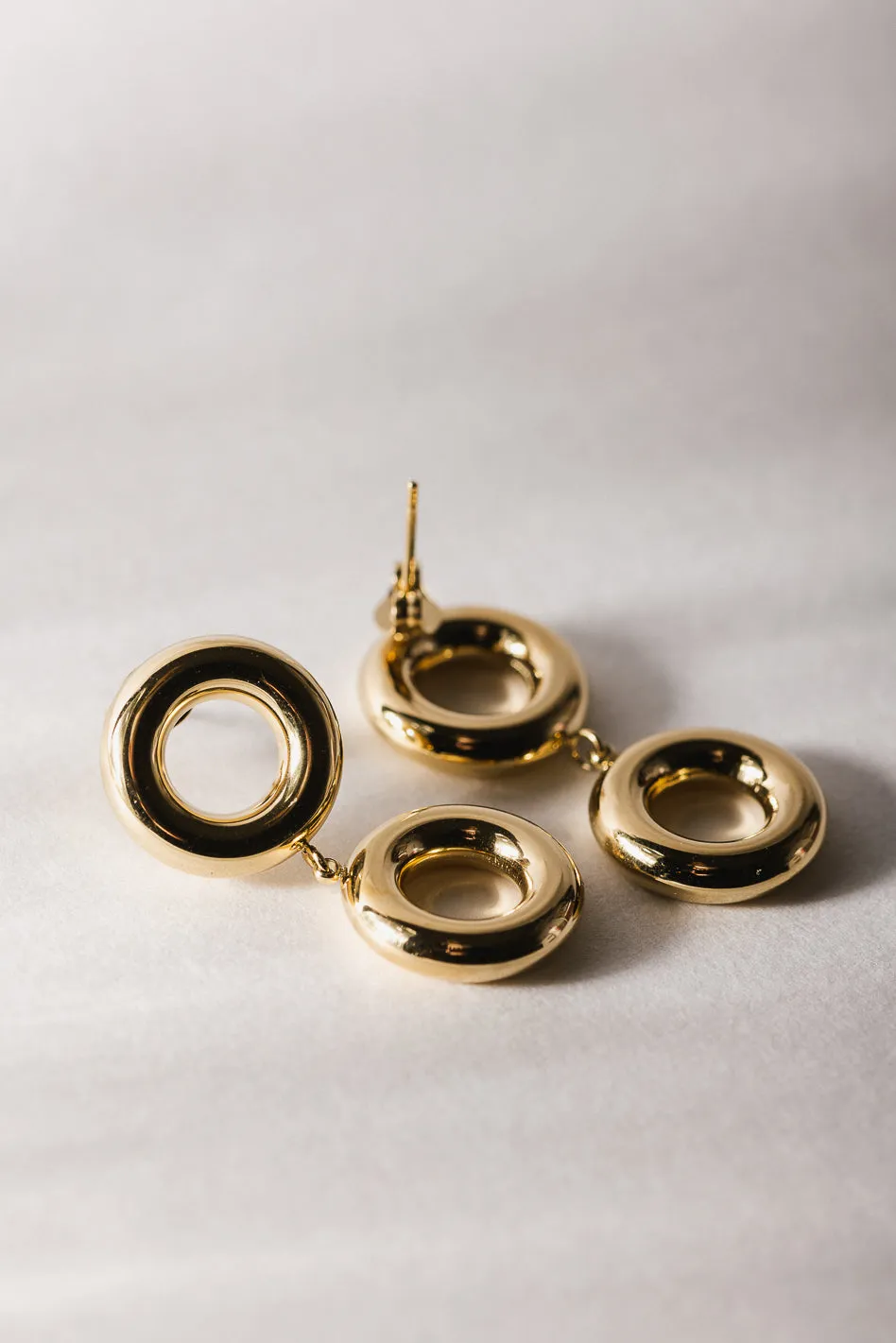 Double Circle Earrings - Tarnish Free - FINAL SALE sold by bohme product image thumbnail 3