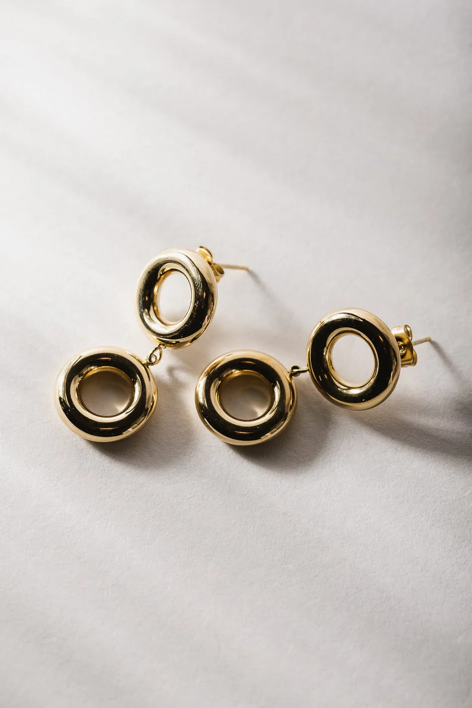 Double Circle Earrings - Tarnish Free - FINAL SALE sold by bohme