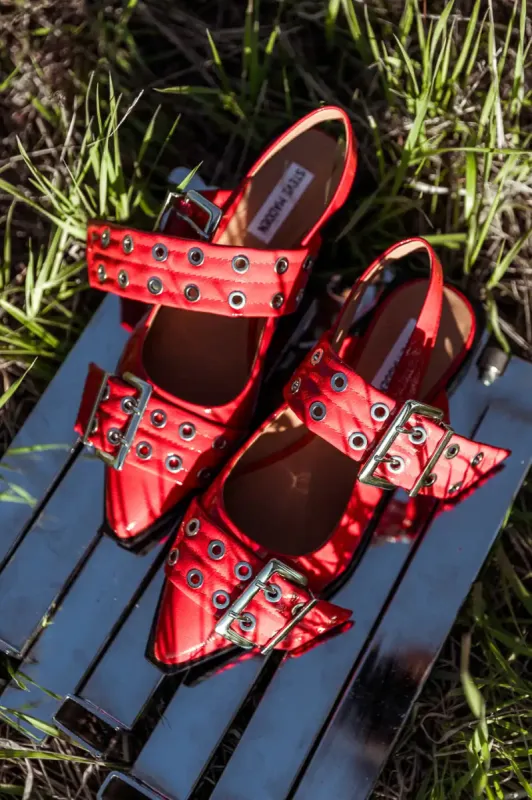 Steve Madden Graya Flats in Red sold by bohme