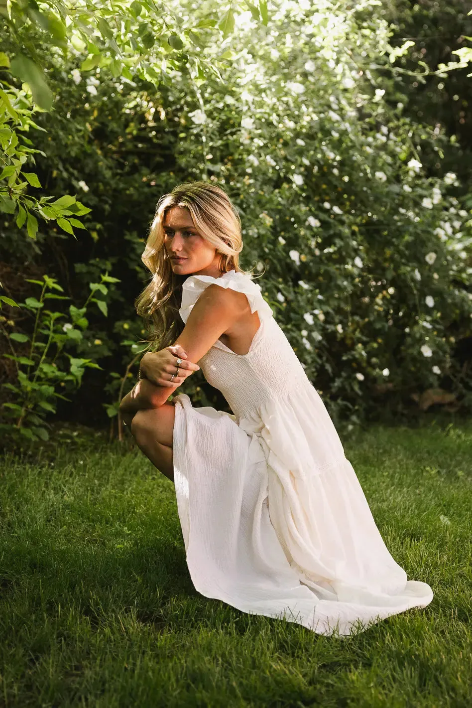 Isoldee Smocked Maxi Dress - FINAL SALE sold by bohme product image thumbnail 3