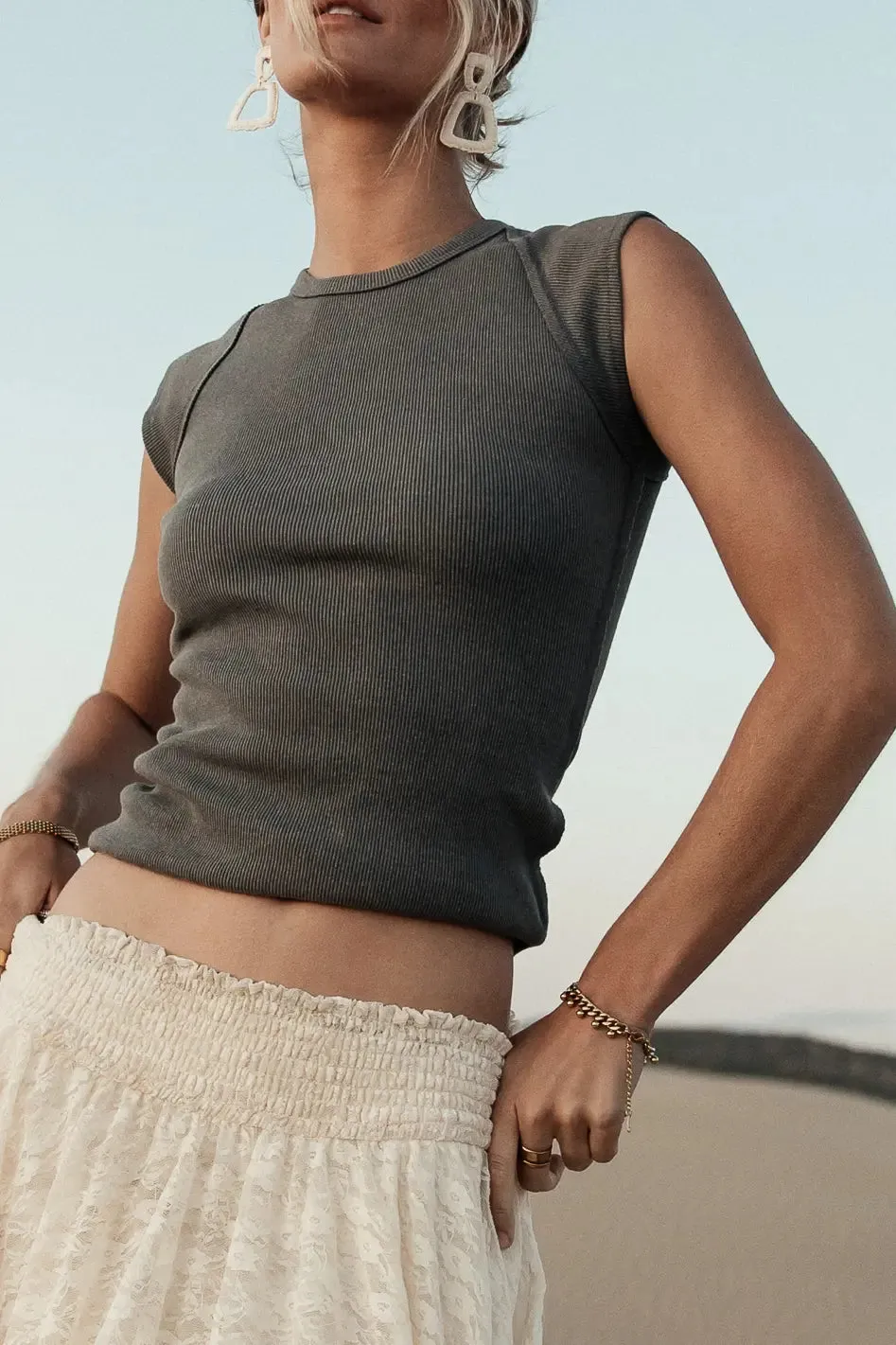 Huxley Tank in Blue sold by bohme