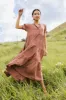 Amanda Tiered Dress in Raisin sold by bohme