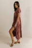 Amanda Tiered Dress in Raisin sold by bohme