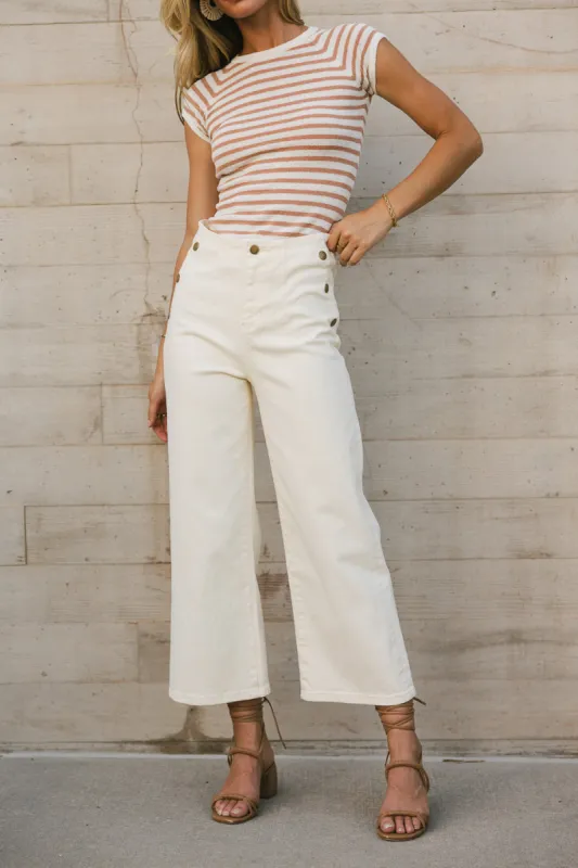 Amiri Wide Leg Jeans in Cream - FINAL SALE sold by bohme