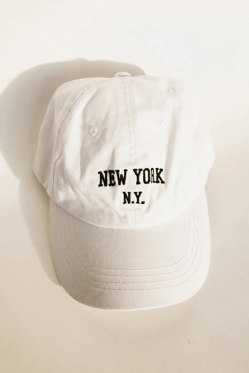New York Baseball Cap in White sold by bohme product image thumbnail 2