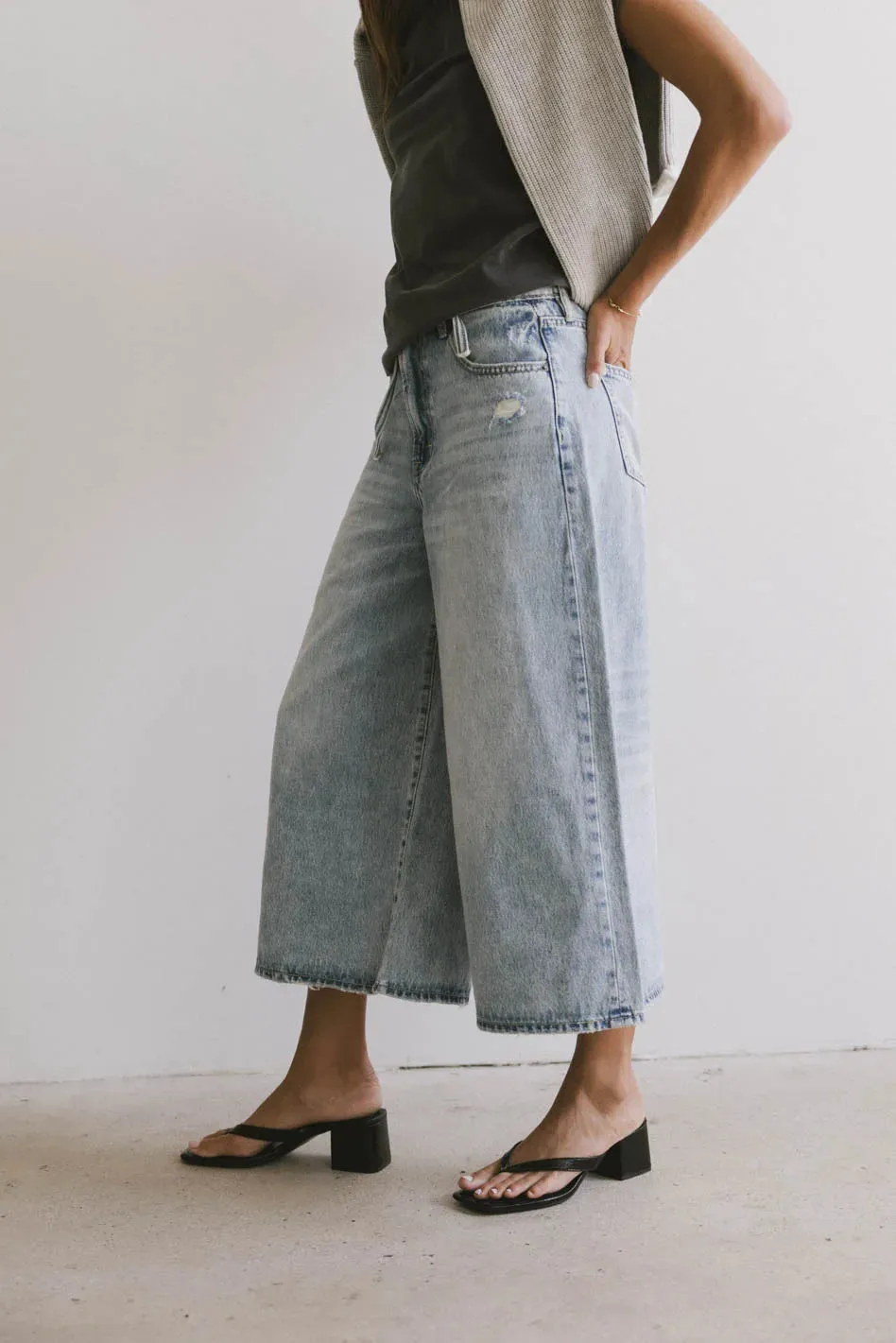 Bruce Culottes in Light Wash - FINAL SALE sold by bohme product image thumbnail 4