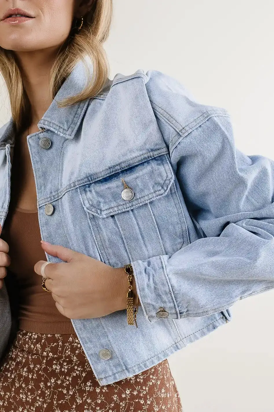 True Cropped Denim Jacket - FINAL SALE sold by bohme product image thumbnail 3