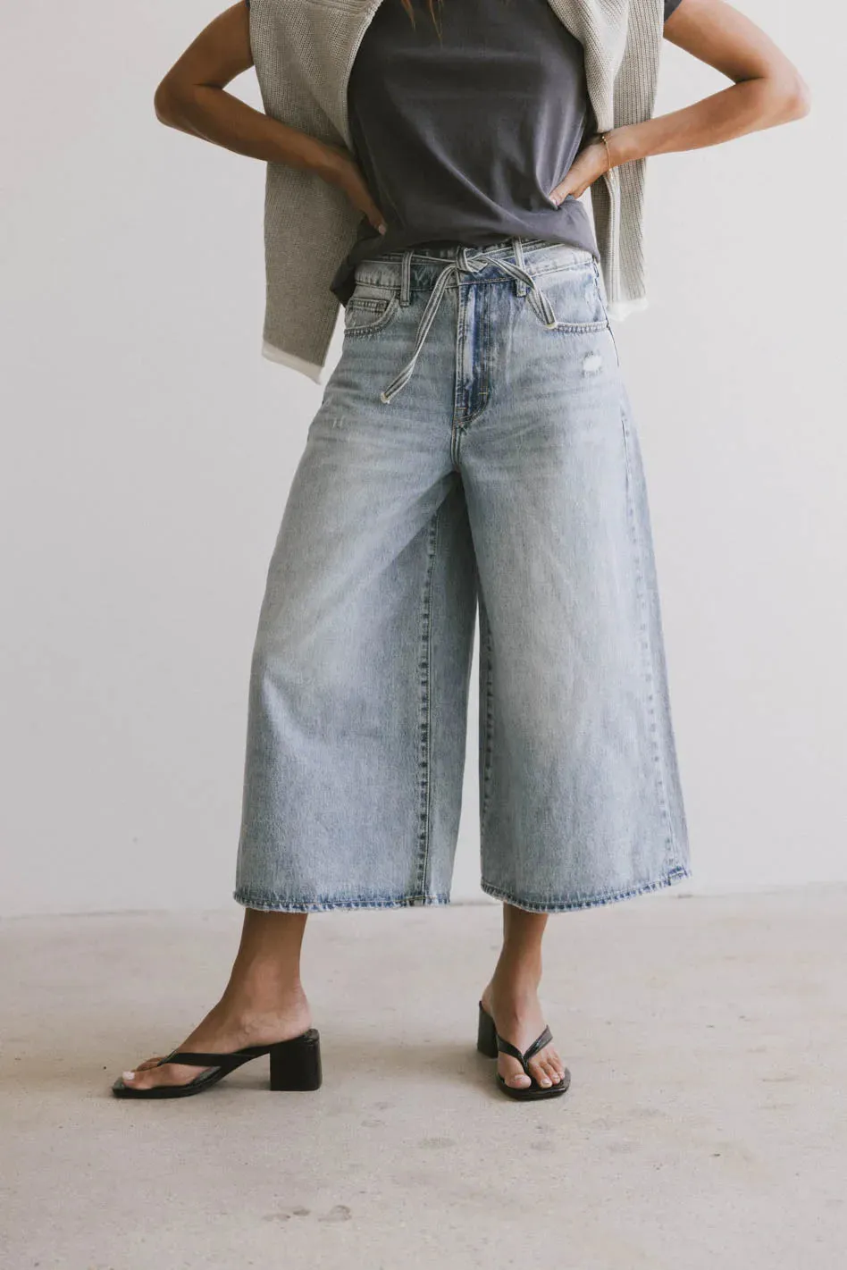 Bruce Culottes in Light Wash - FINAL SALE sold by bohme product image thumbnail 3