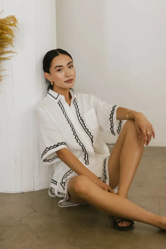 Josie Embroidered Top - FINAL SALE sold by bohme