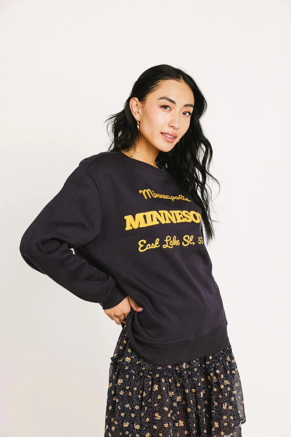 Minnesota Embroidered Sweatshirt - FINAL SALE sold by bohme product image thumbnail 5