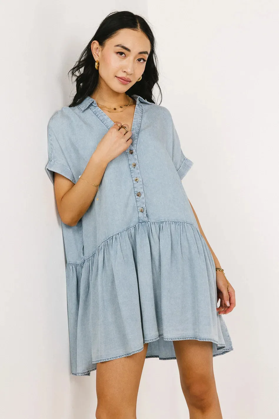 Buttoned Mini Dress - FINAL SALE sold by bohme product image thumbnail 4