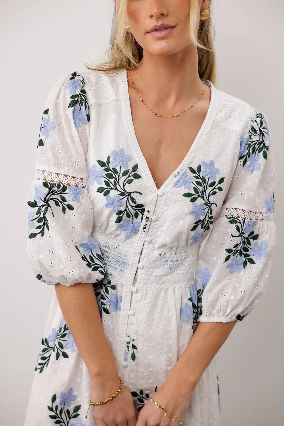 Floral Embroidered Lace Dress - FINAL SALE sold by bohme product image thumbnail 5