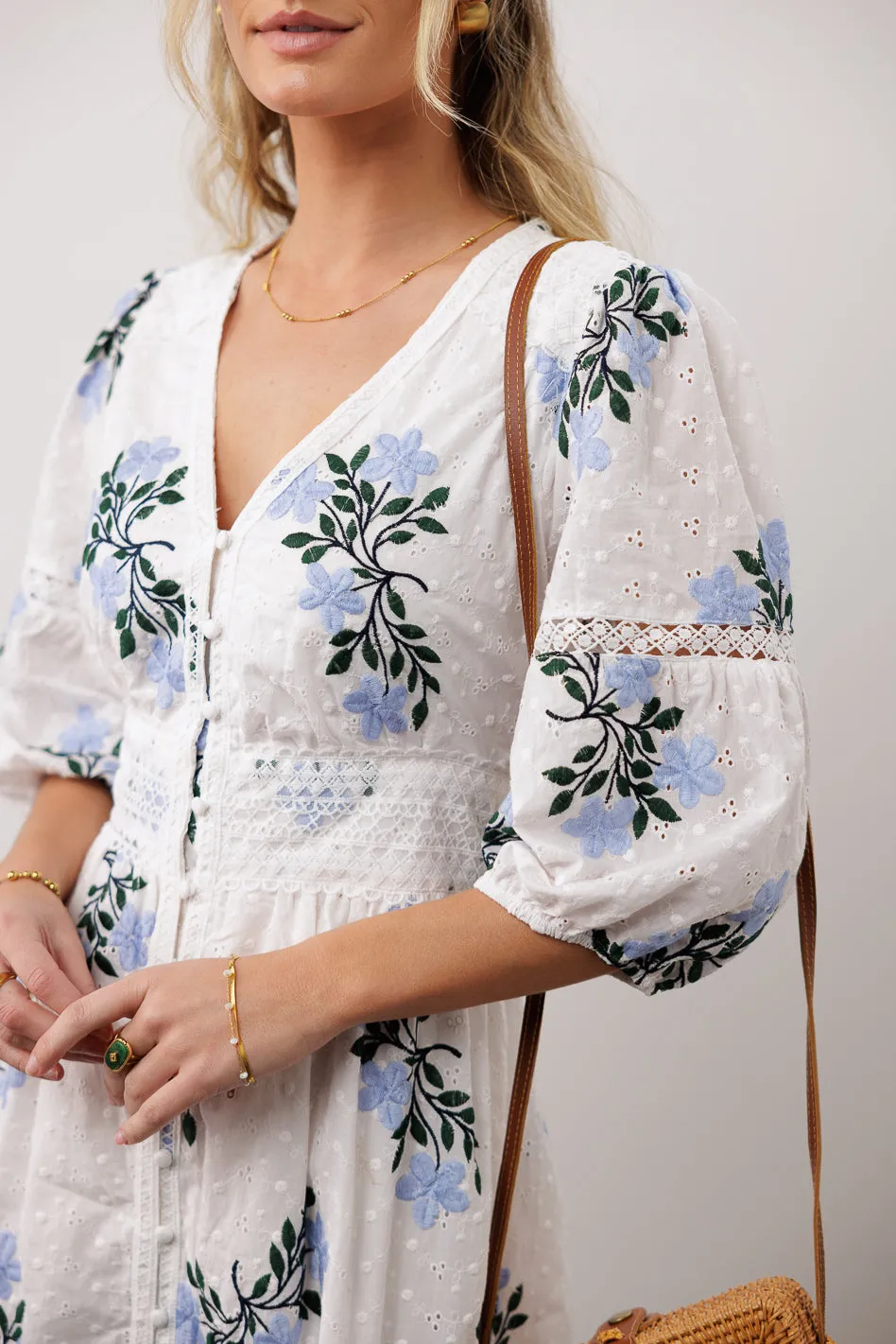 Floral Embroidered Lace Dress - FINAL SALE sold by bohme product image thumbnail 2