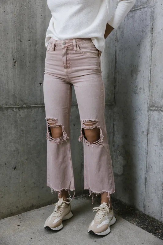 Charlie Distressed Jeans in Rose - FINAL SALE sold by bohme