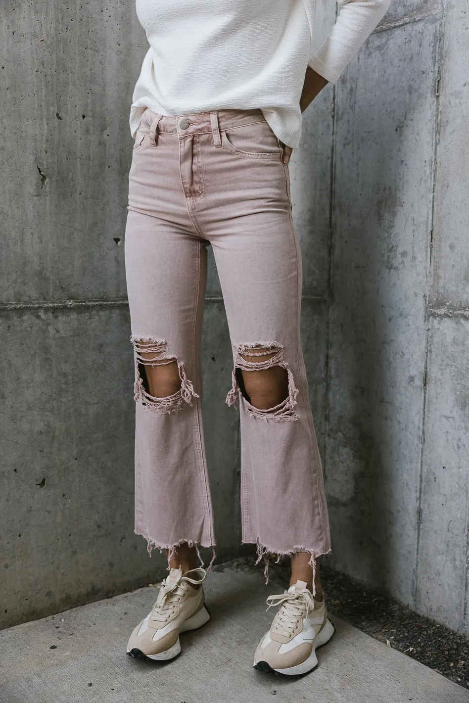 Charlie Distressed Jeans in Rose - FINAL SALE sold by bohme