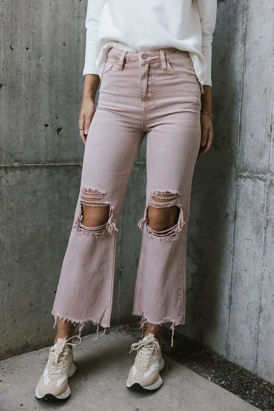 Charlie Distressed Jeans in Rose - FINAL SALE sold by bohme product image thumbnail 4