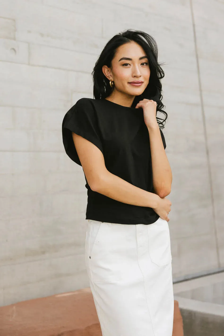 Teagan Basic Tee in Black - FINAL SALE sold by bohme