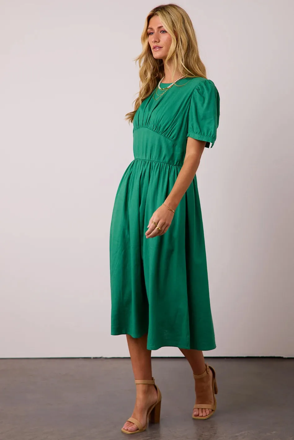 Cyrus Midi Dress in Green - FINAL SALE sold by bohme product image thumbnail 2