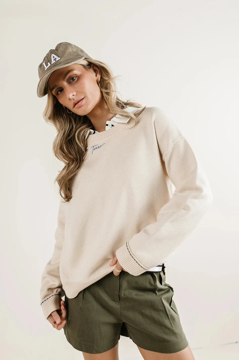 LA Baseball Cap in Khaki sold by bohme product image thumbnail 2
