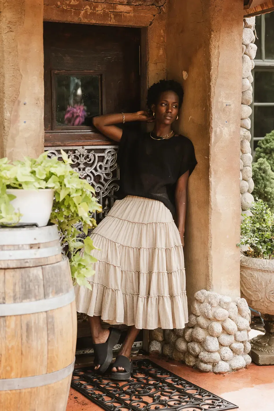 Soraya Sheer Sweater Top in Black - FINAL SALE sold by bohme product image thumbnail 3