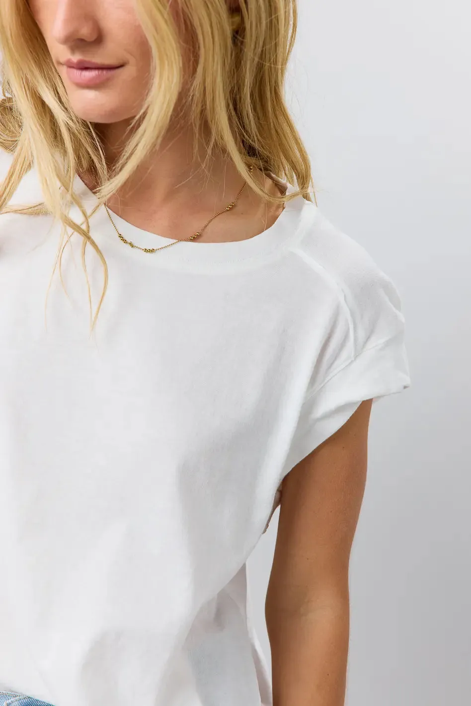 Aviana Muscle Tee in Off White - FINAL SALE sold by bohme product image thumbnail 4