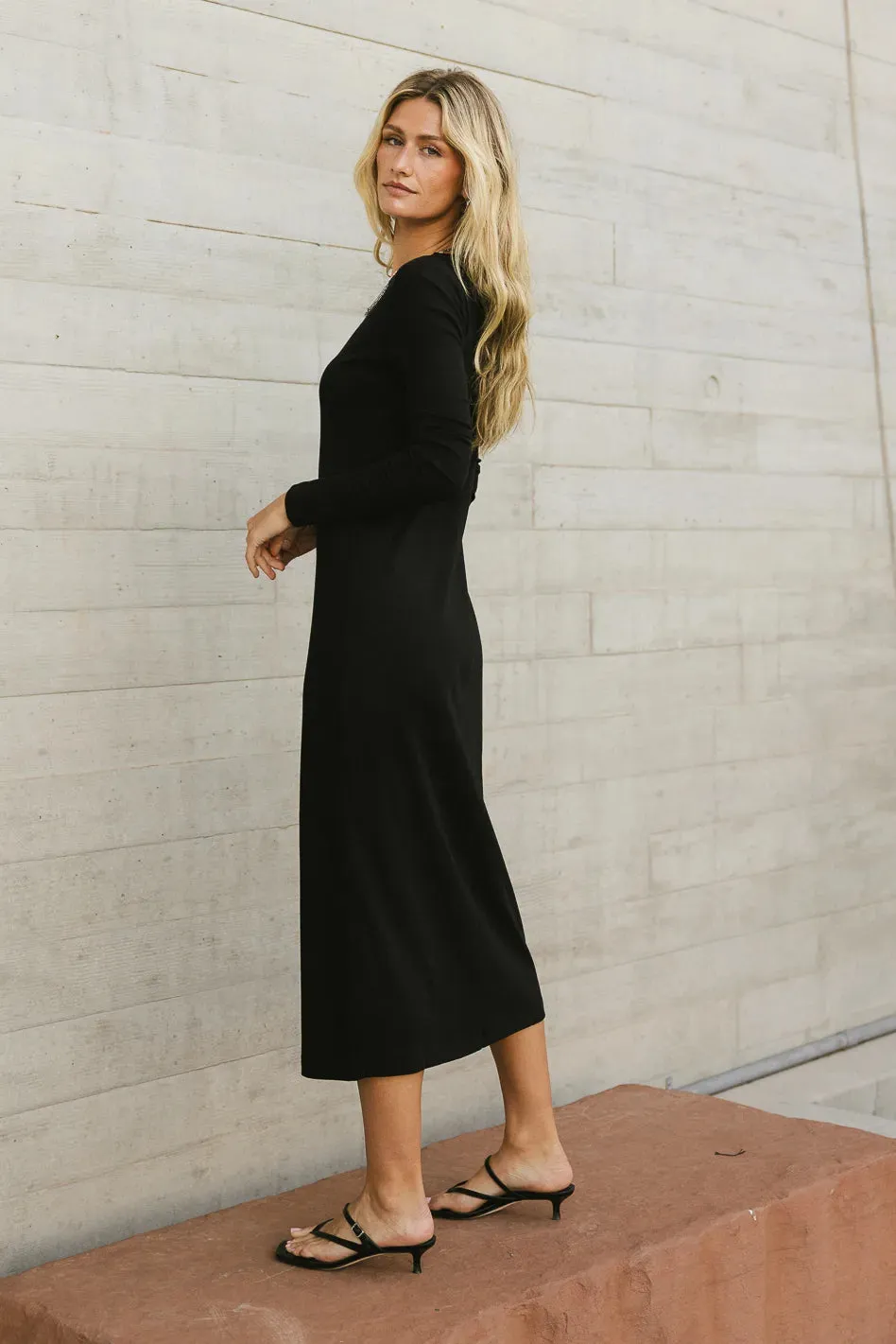 Hollis Ribbed Dress in Black - FINAL SALE sold by bohme product image thumbnail 5