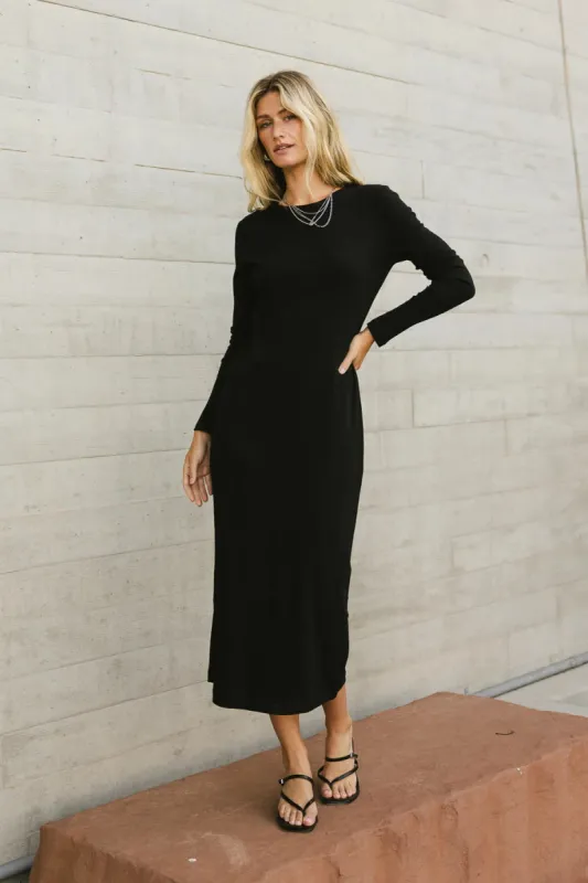 Hollis Ribbed Dress in Black - FINAL SALE sold by bohme