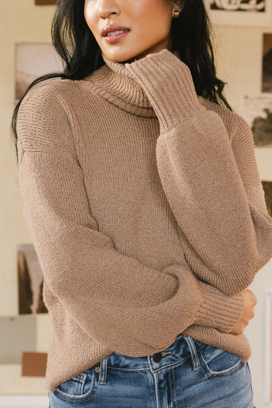 Shea Turtleneck Sweater in Brown - FINAL SALE sold by bohme product image thumbnail 2