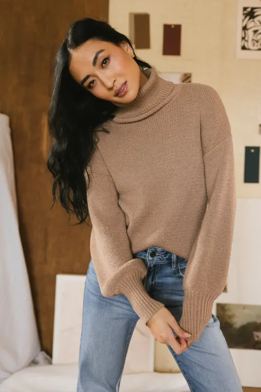 Shea Turtleneck Sweater in Brown - FINAL SALE sold by bohme
