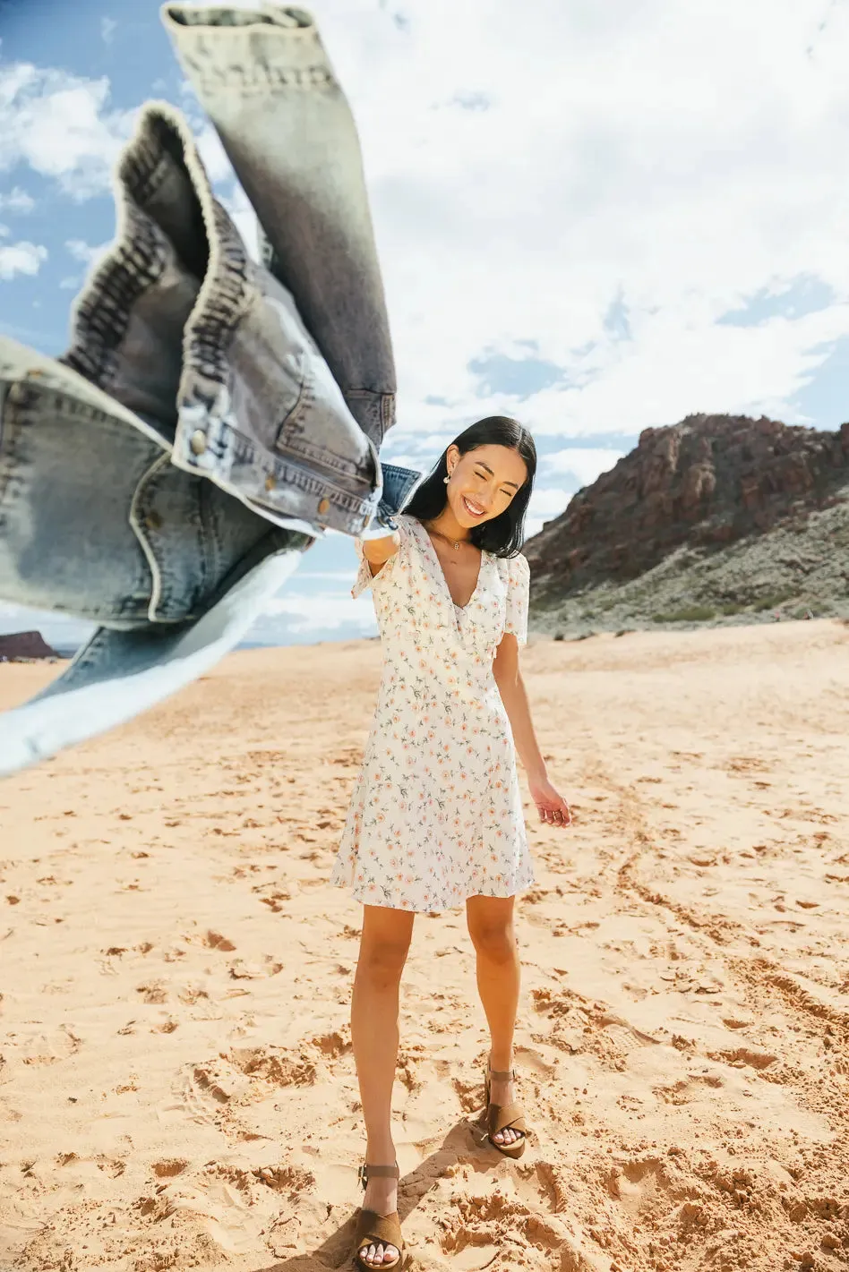 Novalie Floral Mini Dress sold by bohme