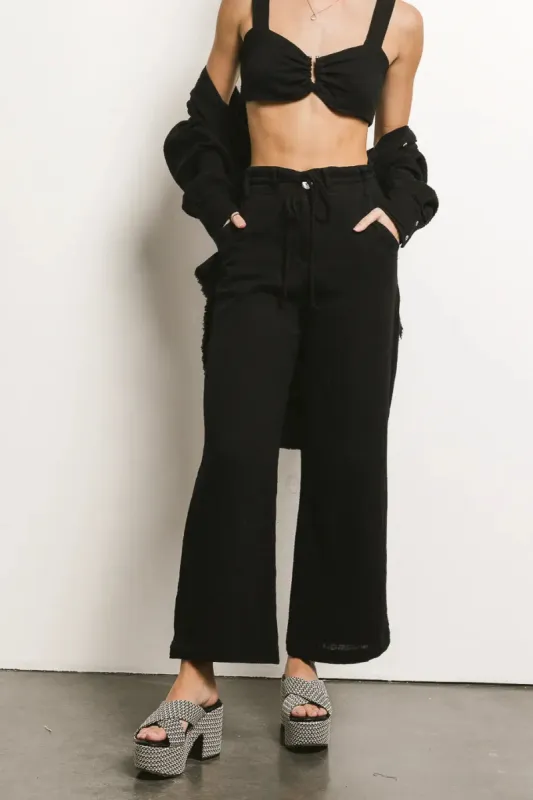 Casey Wide Leg Pants in Black - FINAL SALE sold by bohme