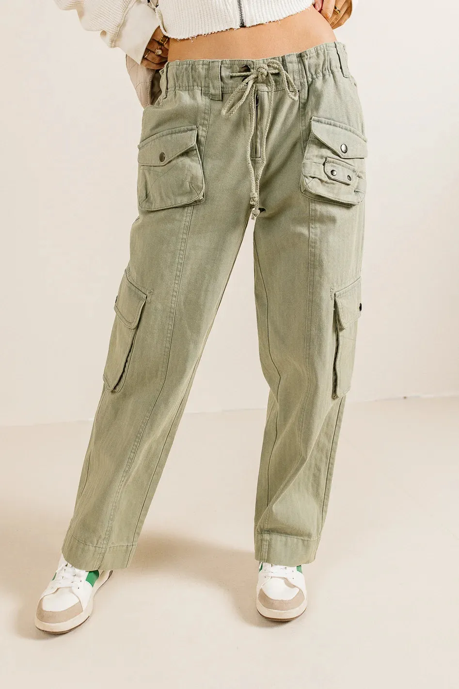 Hailey Cargo Pants in Olive - FINAL SALE sold by bohme product image thumbnail 5