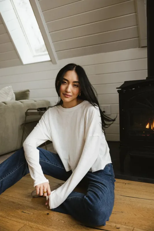 Ally Oversized Top in Cream - FINAL SALE sold by bohme