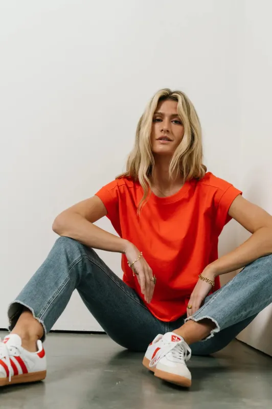 Layla Muscle Tee in Coral - FINAL SALE sold by bohme