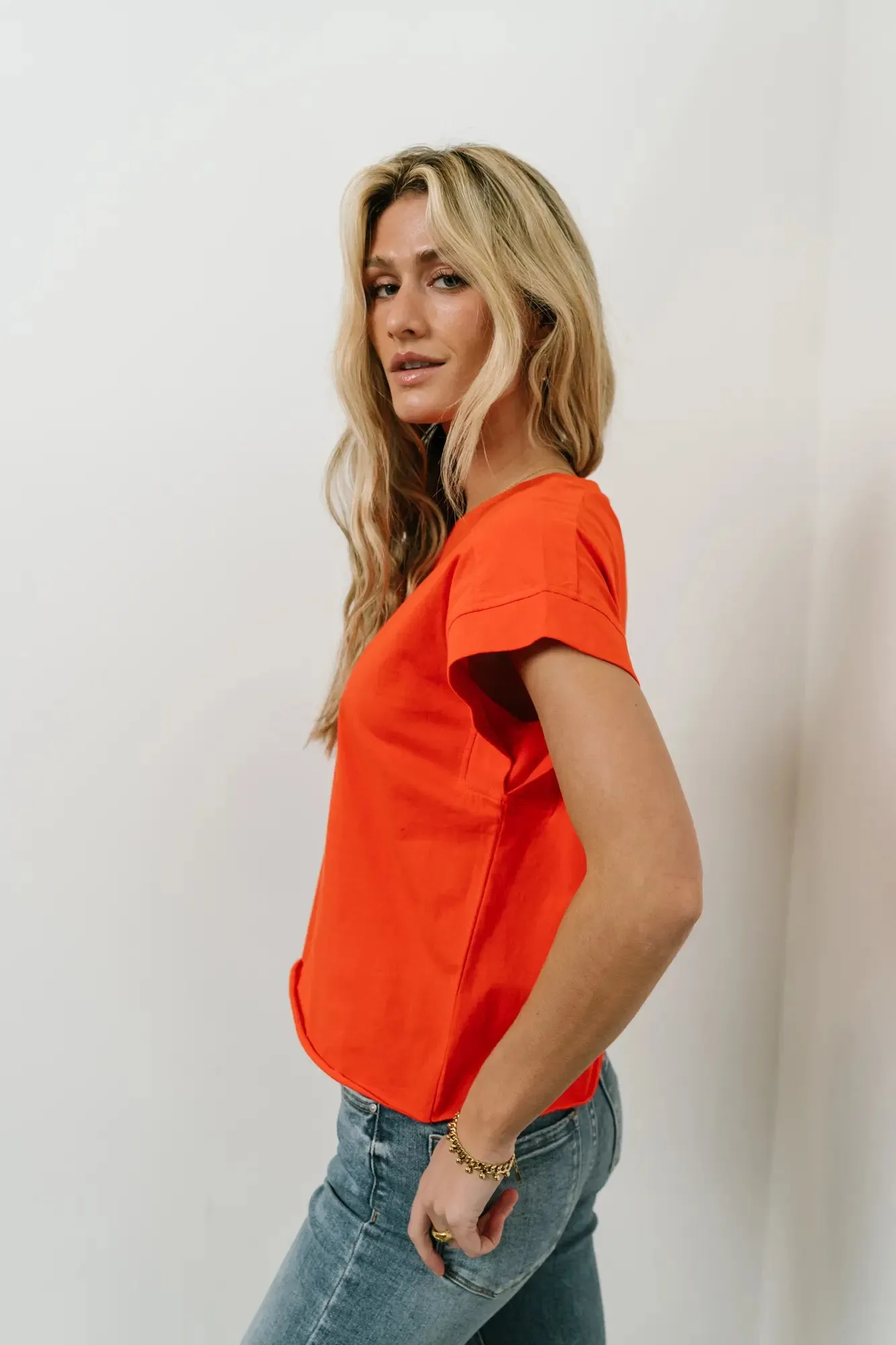 Layla Muscle Tee in Coral - FINAL SALE sold by bohme product image thumbnail 3