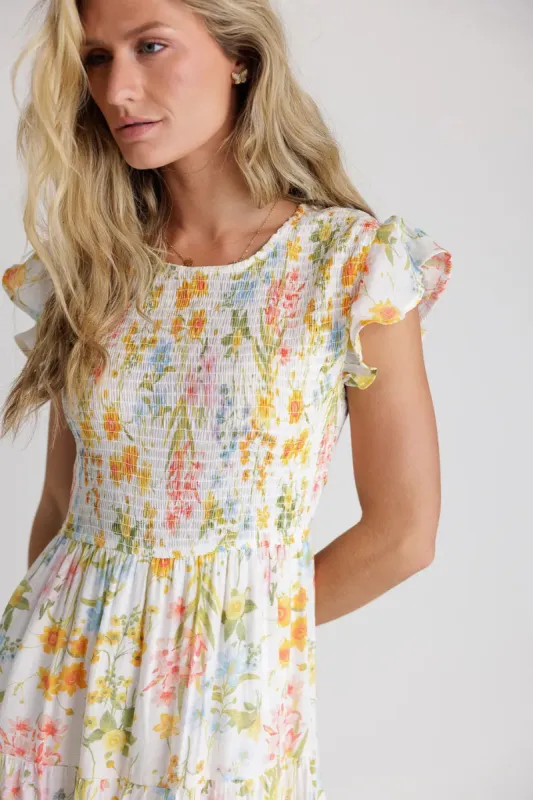 Here Comes The Sun Dress in Ivory - FINAL SALE sold by bohme