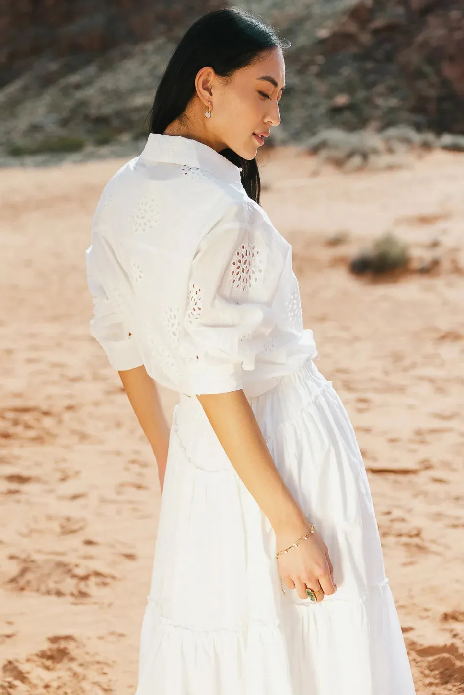 Kaya Floral Lace Button Up - FINAL SALE sold by bohme product image thumbnail 4