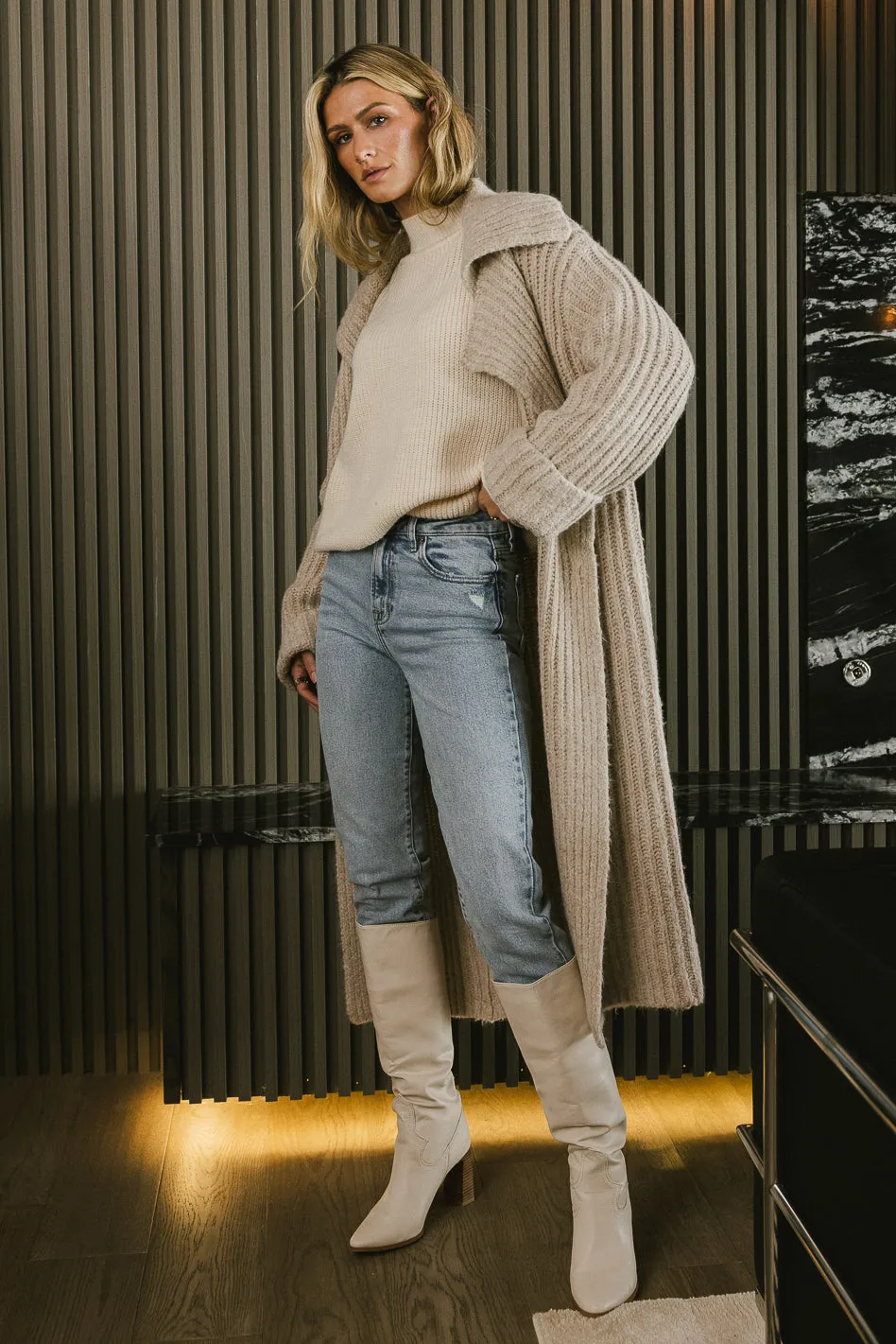 Emily Long Cardigan in Beige sold by bohme product image thumbnail 4