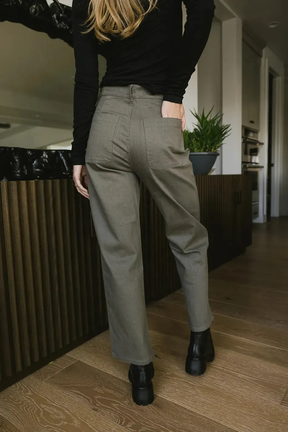 Magnolia Straight Leg Pants in Grey - FINAL SALE sold by bohme product image thumbnail 3