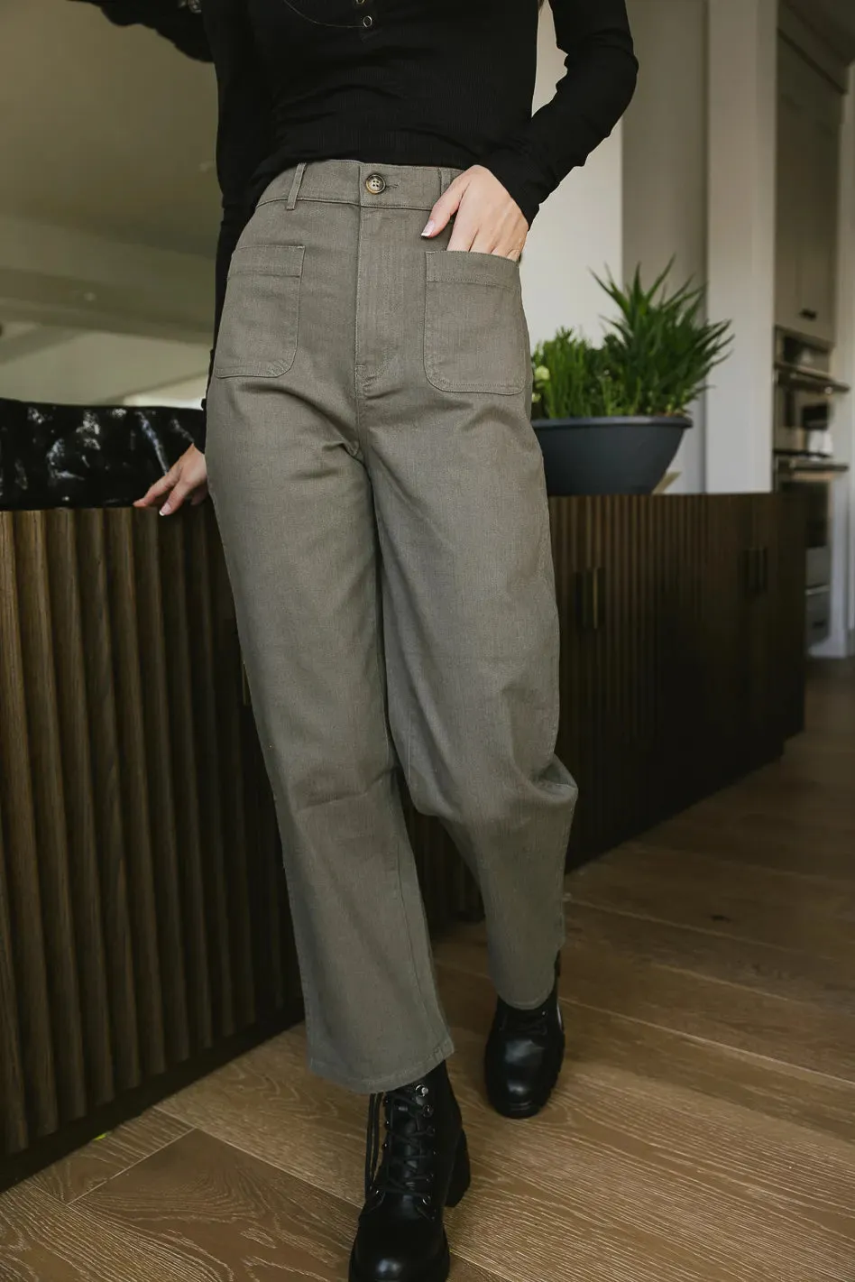 Magnolia Straight Leg Pants in Grey - FINAL SALE sold by bohme product image thumbnail 5