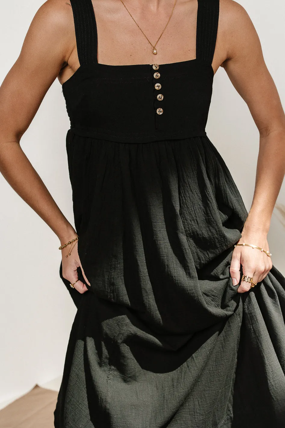 Chloe Midi Dress in Black sold by bohme product image thumbnail 2