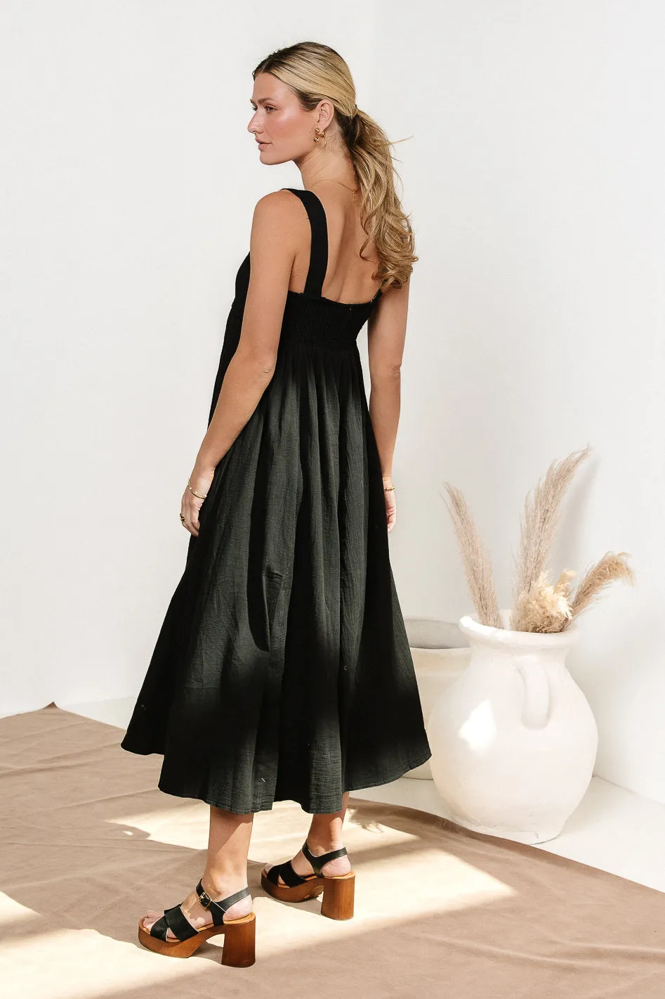 Chloe Midi Dress in Black sold by bohme product image thumbnail 5